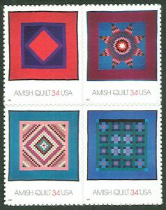 US #3524-7 Amish Quilts, Sheet of 20