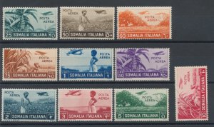 1936 Somalia, Air Mail, African Subjects, 10 values n . 17/26 - Excellent Quali