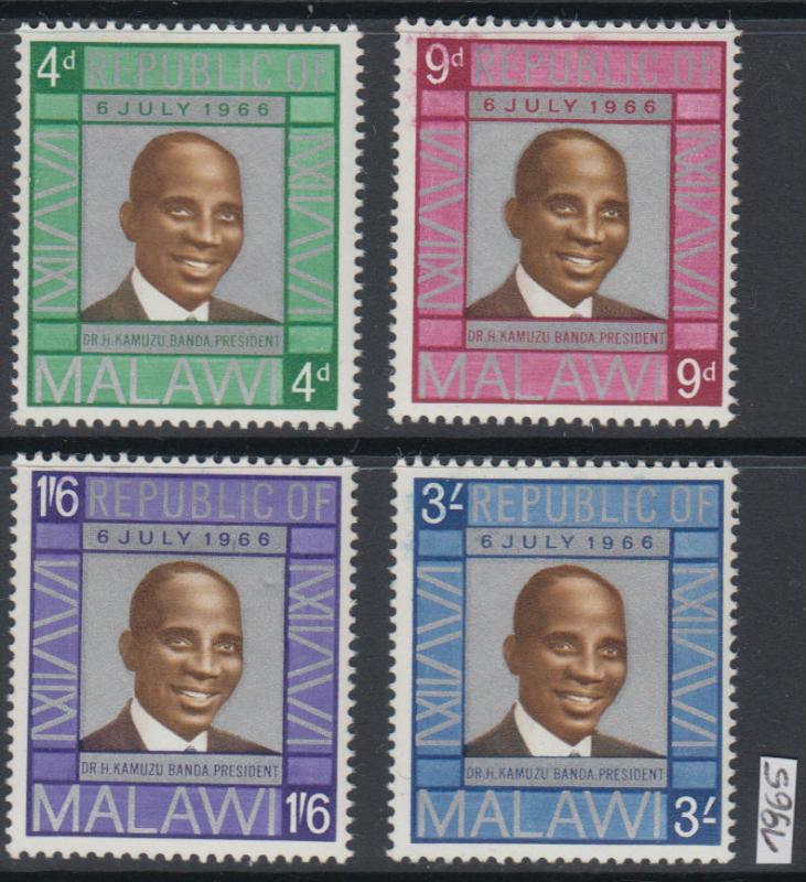 XG-AK603 MALAWI - Set, 1965 Kamuzu Banda President MNH
