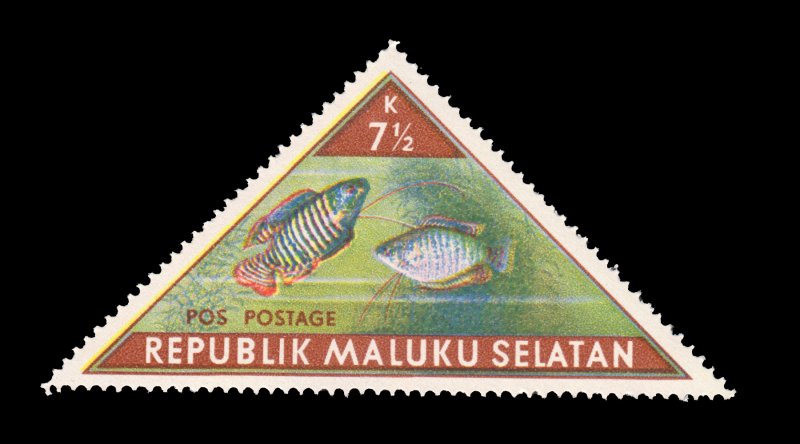 REPUBLIC OF SOUTH MALUKU STAMP. TOPIC: FISH. UNUSED. ITEM 7.5K