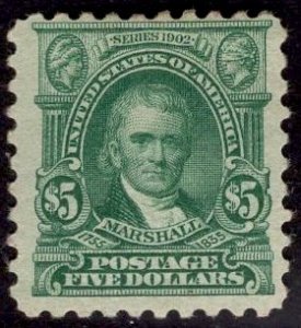 US Stamp #480 $5 Marshall MINT Hinged SCV $170