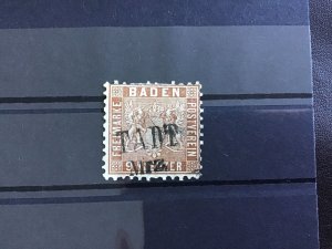 Baden  1862 SG24 used stamp cat 450   R30109