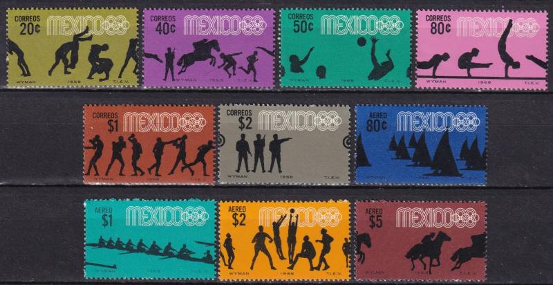 Mexico #990-95, C335-8  MNH  CV $15.45 (A19016)