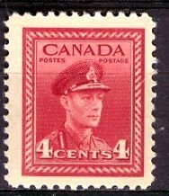 Canada; 1943: Sc. # 254:  MNH Single Stamp