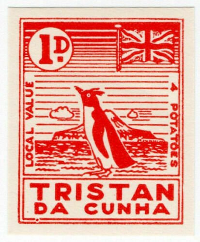 (I.B) Tristan da Cunha Postal : Local Post 1d (Penguin)