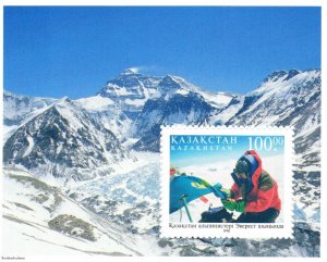 Kazakhstan 1998 MNH Stamps Souvenir Sheet Scott 239 Mountains Himalayas Everest