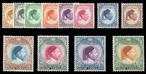 Libya #135-146 Cat$144, 1952 King Idris, complete set, never hinged