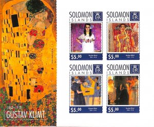 A7023 - SOLOMON ISLANDS, Error, 2014, IMPERF MINIATURE SHEET: Art, Gustave Klimt