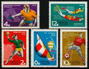 1968 USSR	 3512-3516 Sports competition of the year