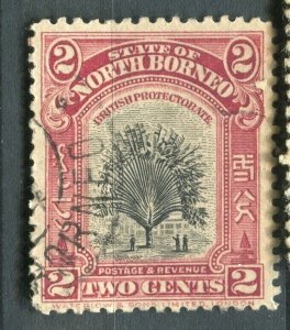 NORTH BORNEO; 1925 early pictorial issue used 2c. postal cancel