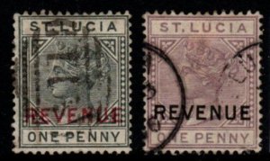 ST.LUCIA SGF27/8 1884-5 REVENUE SET USED