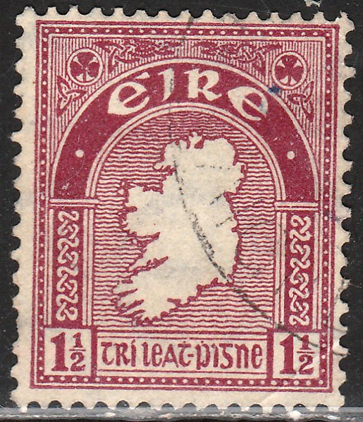 IRELAND 67, MAP OF IRELAND. USED  VF. (436)