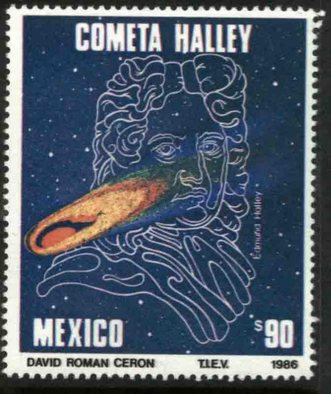 MEXICO 1437, Halleys Comet MINT, NH. F-VF.