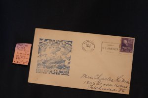 US 807 on cover US Seapost to Richmond VA 1st voyage SS America (#2666)