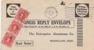 United States Ohio Massillon 1932 oval double ring  1c Postage Due (3) on The...