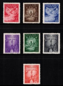 VATICAN CITY 1947 Airmails; Scott C9-15; MNH