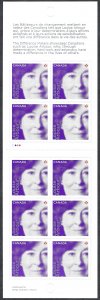 Canada #2550a P Louise Arbour (2012). Booklet of 10 stamps. MNH