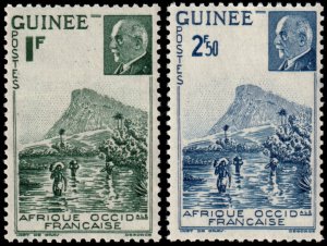 ✔️ VICHY FRANCE GUINEA 1941 - PETAIN & FORT KITIM - Sc 166/167 MNH ** [03P5]