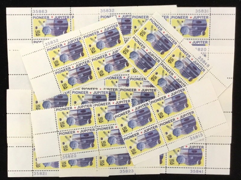 1556    Space   Pioneer-Jupiter    25  MNH  10 cent. plate blocks   Issued  1975