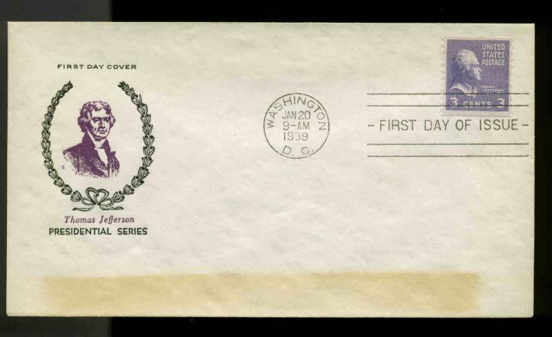 842 3c COIL PREXY FDC WASHINGTON, DC PLANTY P4 FIDELITY CACHET