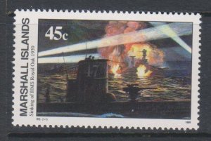Marshall Islands, 45c Sinking of HMS Royal Oak (SC# 240) MNH