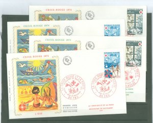 France B479-B480 1974 Summer & winter; FDC from MuPhouse and Pau