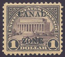 US Canal Zone Scott #95 Mint, FVF, Hinged