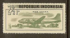 Indonesia, Scott #C17, 2 1/2r Plane, MNH