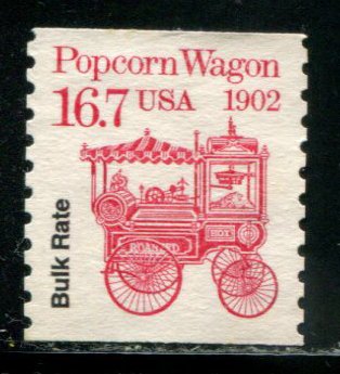2261 US 16.7c Popcorn Wagon PC coil, used