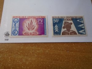 Central African Republic  #  56-57  MNH    Scouting