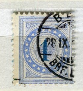 SWITZERLAND; 1878-80 early classic Postage Due issue used Shade of 1c. value