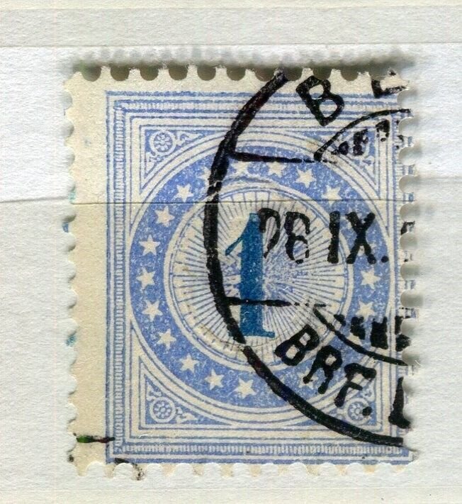 SWITZERLAND; 1878-80 early classic Postage Due issue used Shade of 1c. value