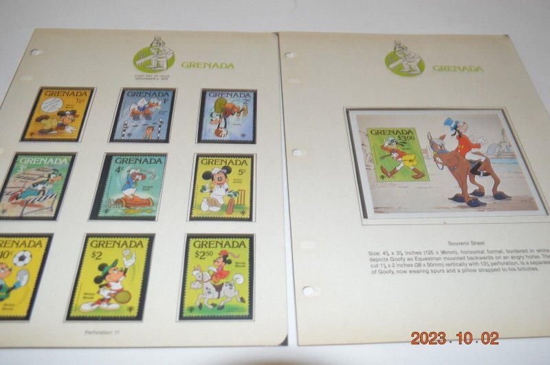 The Disney World of Postage Stamps Album mnh stamps and souvenir sheets