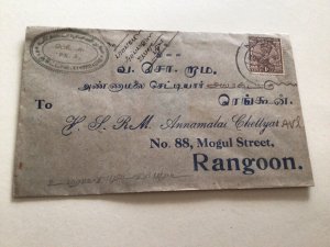 Burma 1927 Rangoon cover  A13414