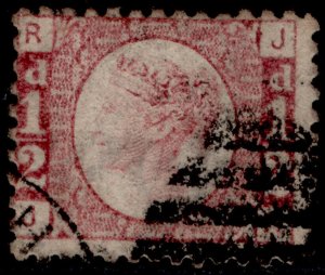 GB QV SG48, ½d rose-red plate 1, USED. Cat £100. JR