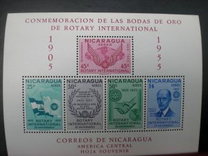 1955 Nicaragua Rotary Intl Scott # 362a  SS MNH lt 47