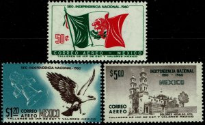 Mexico #C250-252  MNH - Independence (1960)