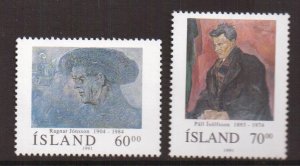 Iceland   #743-744    MNH  1991  arts   musician