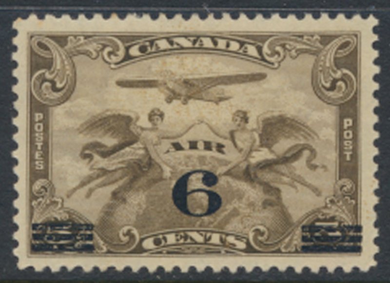 Canada  SG 313 MH  AIR  OPT Surcharge 6 on 5c  SC# C3   see detail and scans