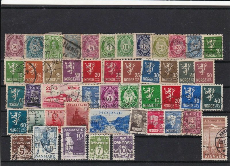 Norway Denmark Hinged Stamps Ref 31774