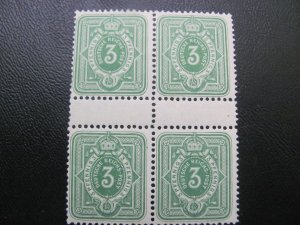 Germany 1880 mnh MI.  39Ib SC 37 GUTTER BLOCK XF 1000 EUROS (100)