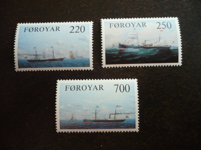 Stamps - Faroe Islands - Scott# 90-92 - Mint Never Hinged Set of 3 Stamps