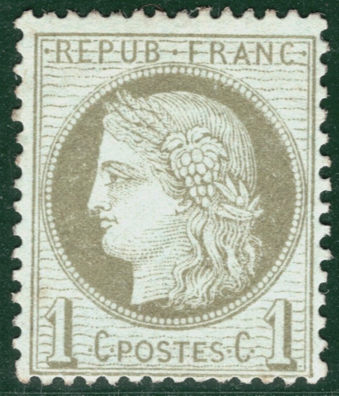 FRANCE Classic Stamp 1c CERES Mint MM {samwells-covers}YOG97