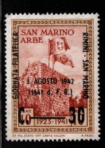 San Marino Scott 200 MH* 1942 stamp day stamp show overprint