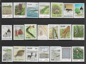 Aland 34-54 MNH set complete, vf see desc. 2020 CV $43.75