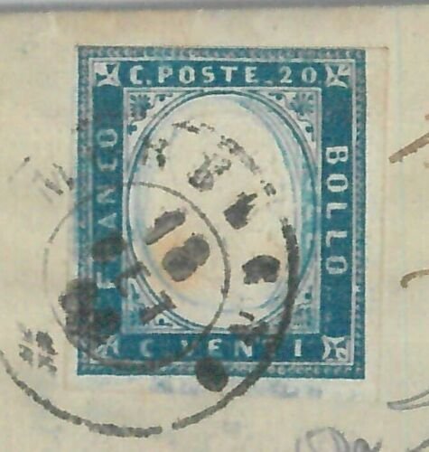 82377 - SARDEGNA - STORIA POSTALE: Sass # 15Da TRIPLA STAMPA su Busta   1862