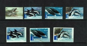 Australia: 2009 Endangered Species, Dolphins, Gummed, self adhesive sets + M/S