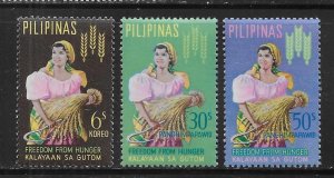 Philippines 902, C88-89 Freedom From Hunger set MNH