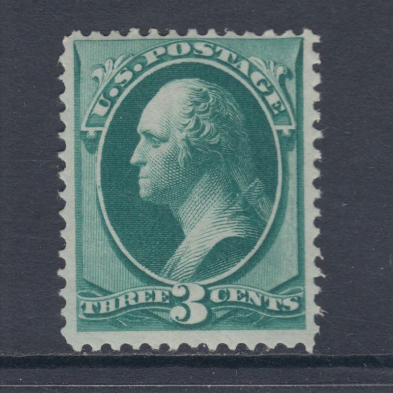 US Sc 158 MNH. 1873 3c green Washington F-VF