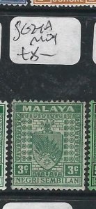 MALAYA NEGRI SEMBILAN  (P2206B) ARMS  3C  SG 24A    MOG